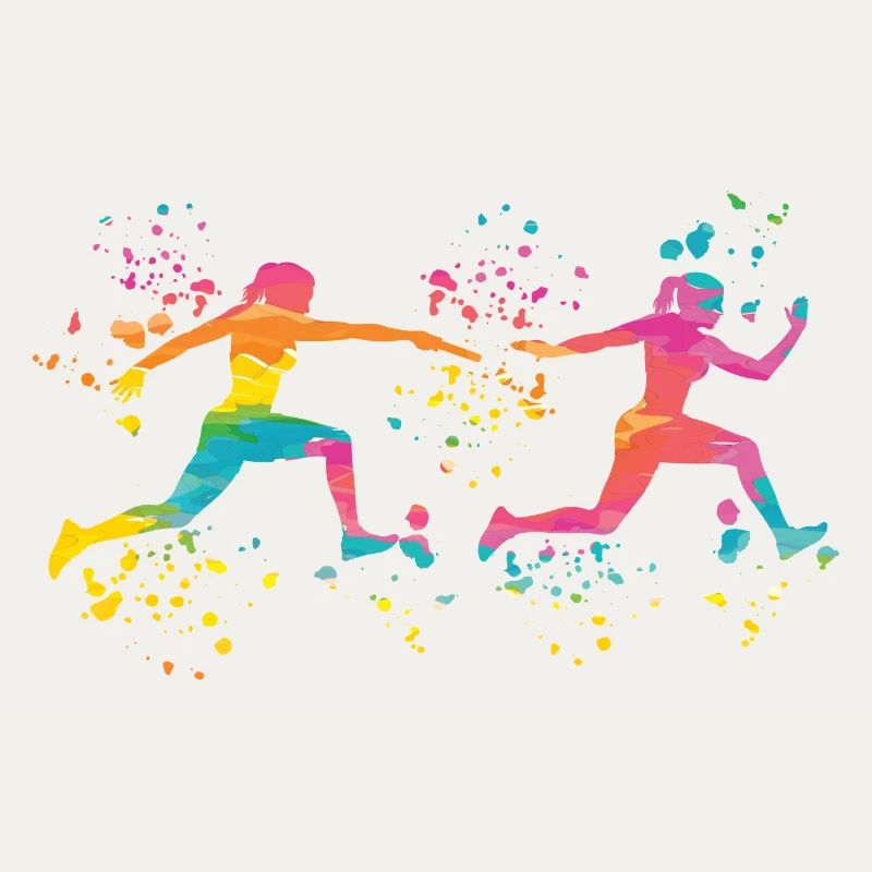 Coureur de relais, Course de relais, Course de relais, Course de relais