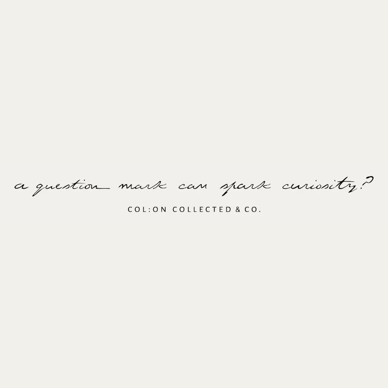 Question Modern Calligraphy Minimalist Humor