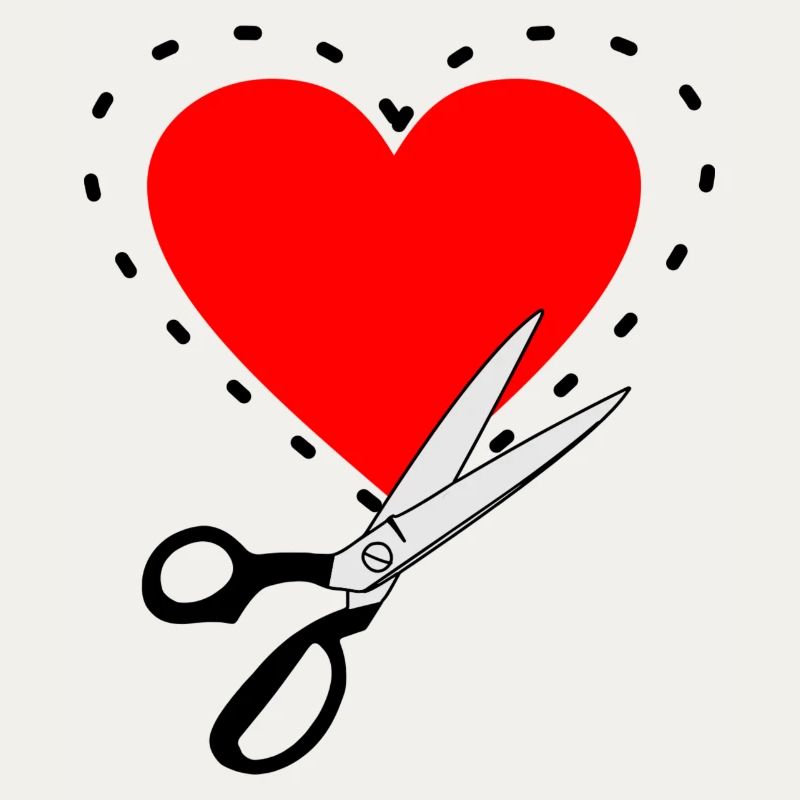 Pattern cutting red heart
