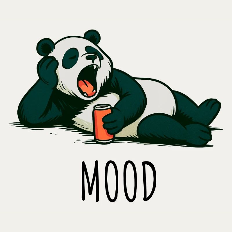 Panda décontracté avec design de boisson