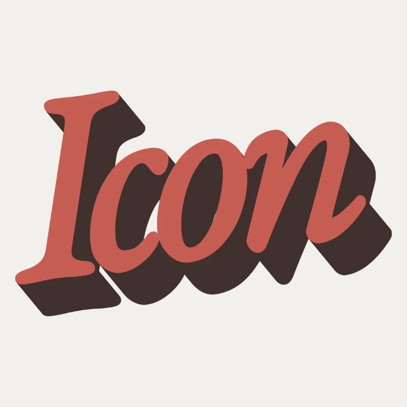 Retro Icon Script in Herbstorange