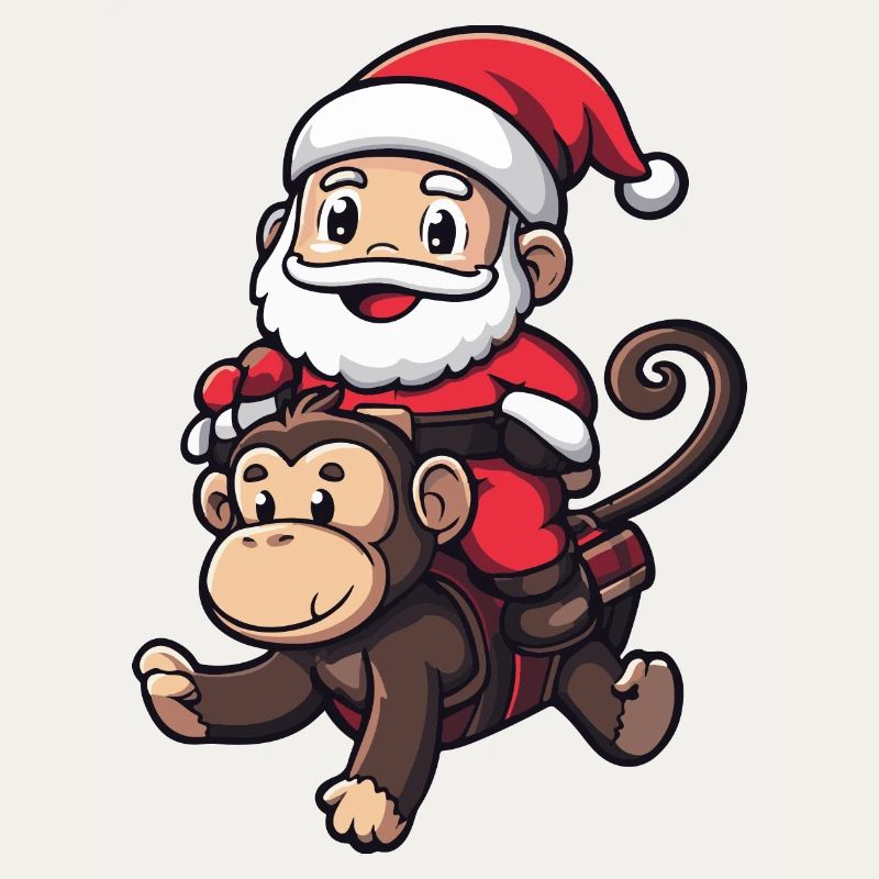 Monkey Santa Claus