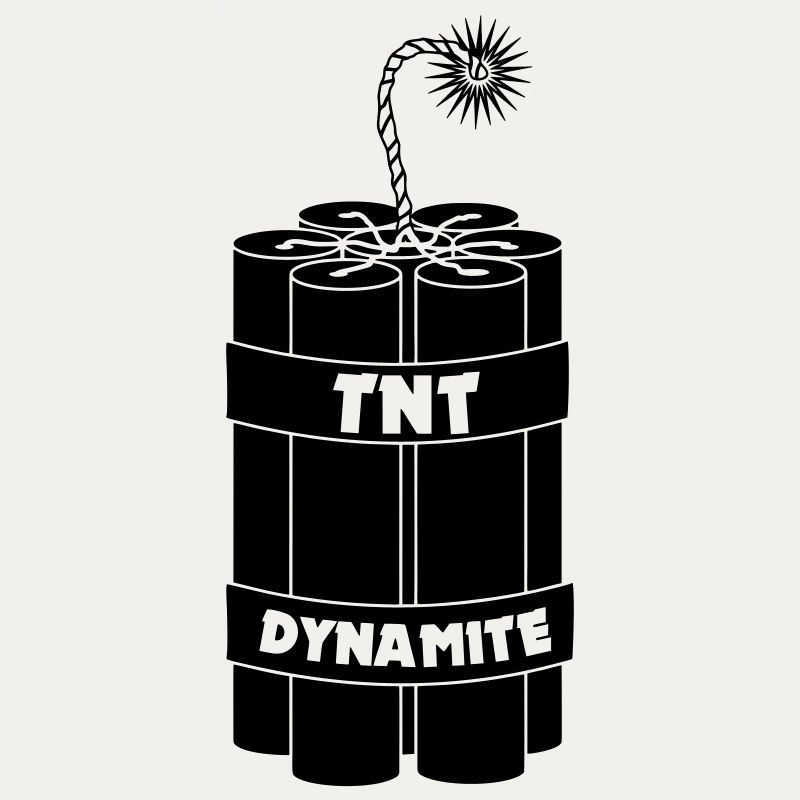 Sept bâtons de dynamite brûlants