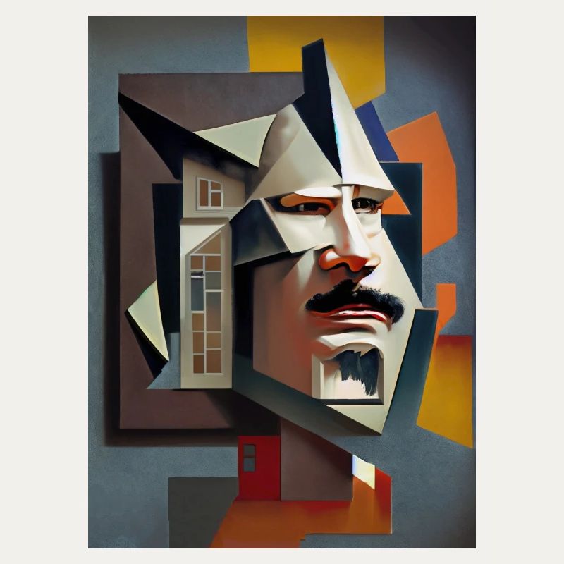 Cubic Portrait: Fragmented Face