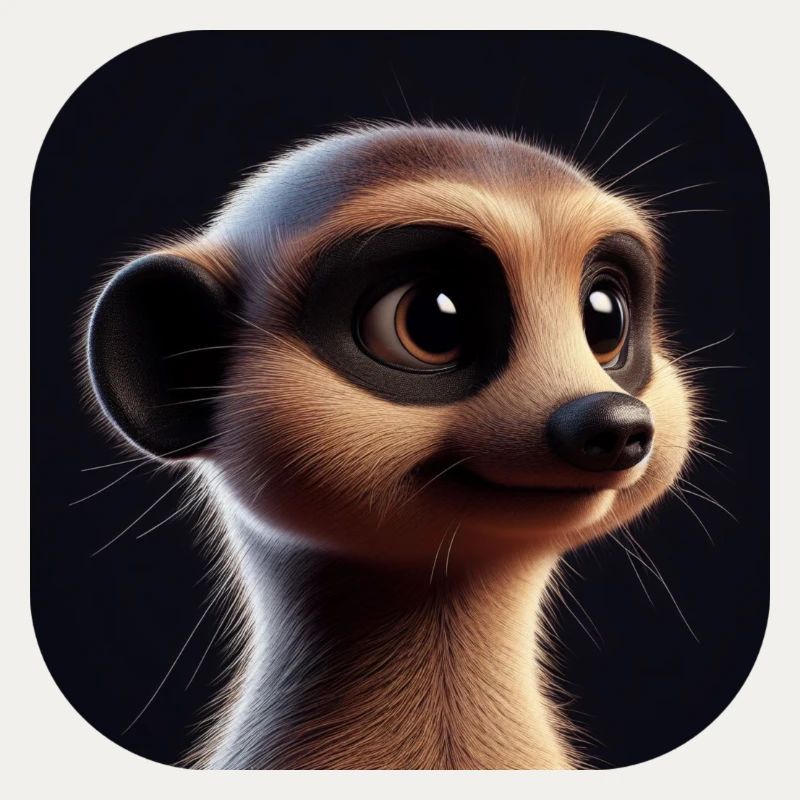 Meerkat in animation style