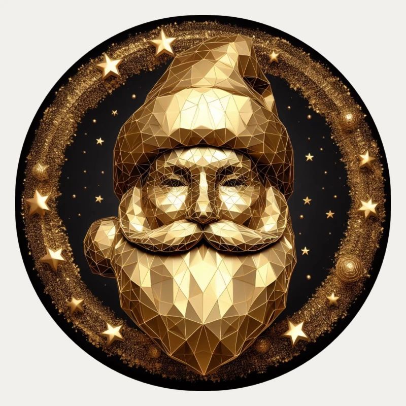 Weihnachtsmann Gold Kopf