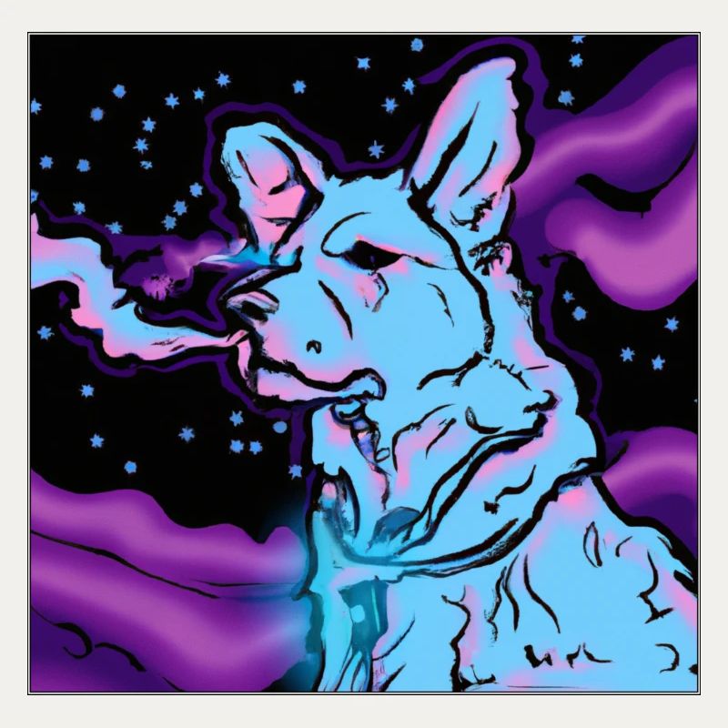 Vapotage de chien dans l’espace.