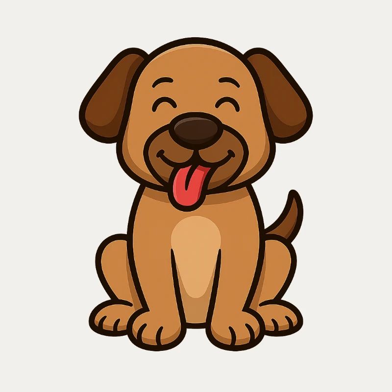 Chien mignon - Conception de style dessin animé