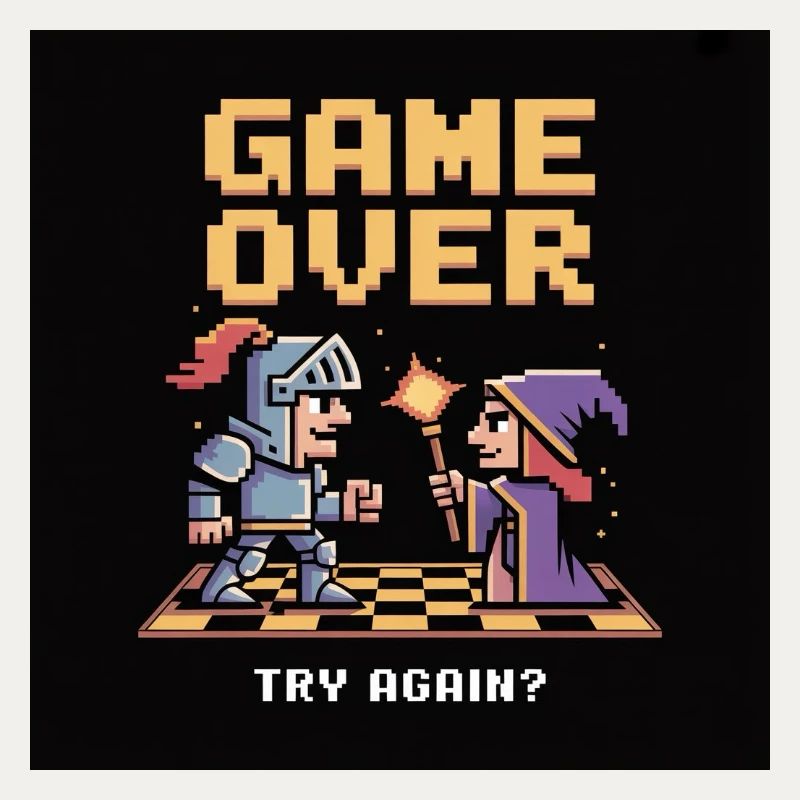 Game Over Pixel Duel Design