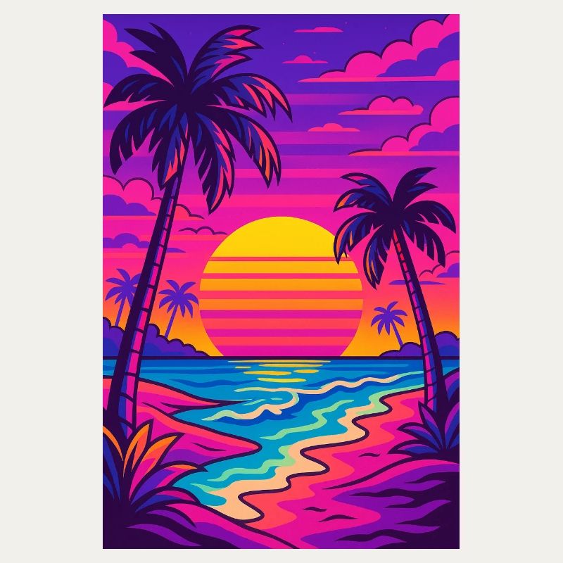 retro-80s-neon-beach-synthwave-art