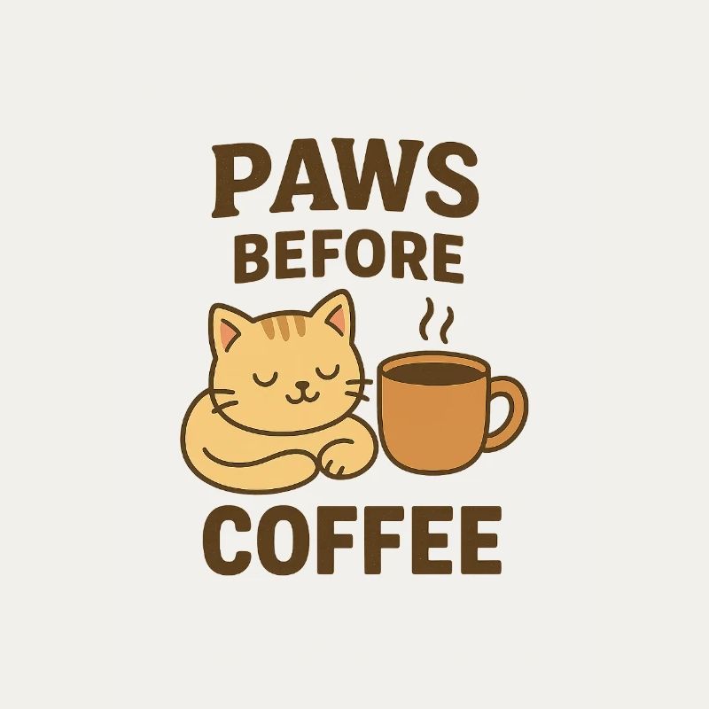 paws before coffee