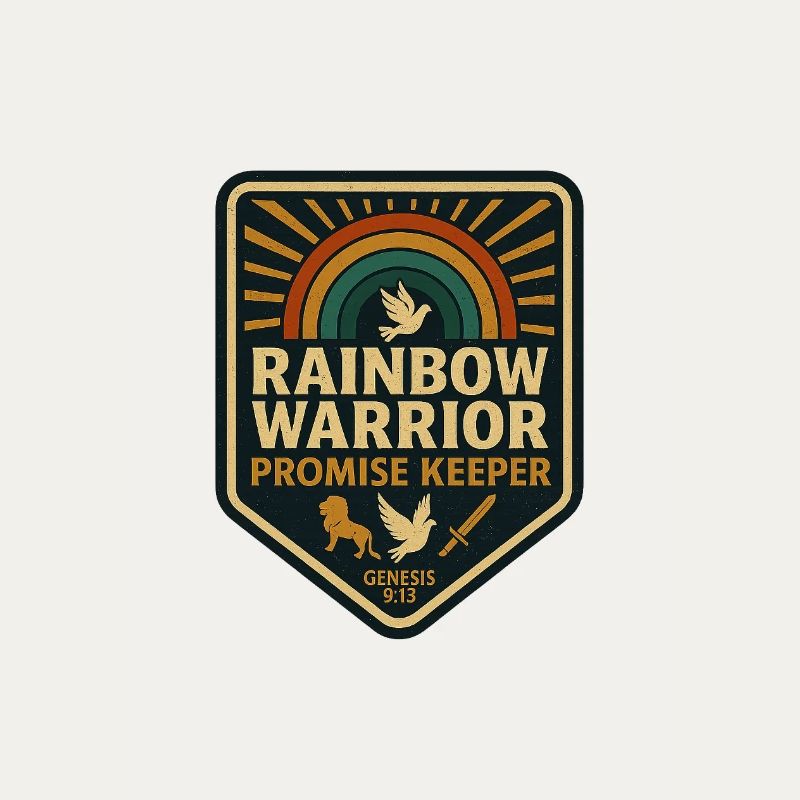 Christliche Kleidung. Regenbogen-Krieger Versprechen halten