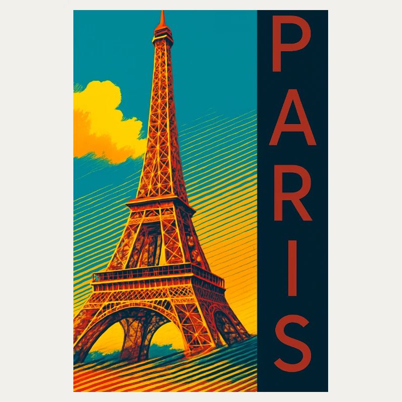Paris PopArt Skyline Eiffel Tower
