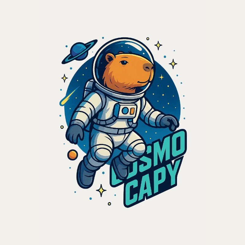 Cosmo Capy – Chemise 🚀 Space Capybara