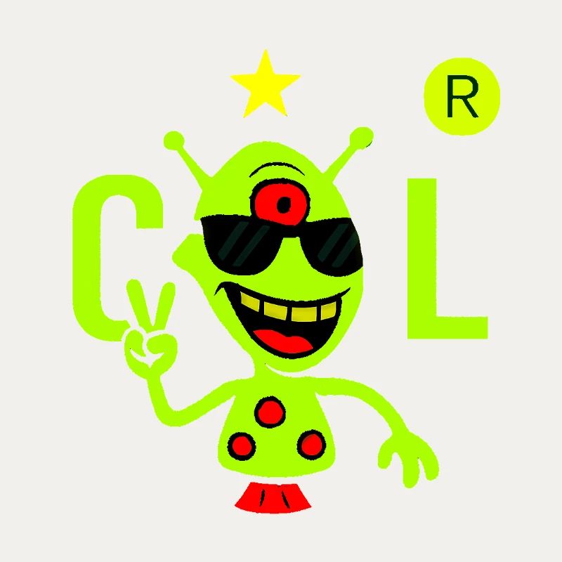 Green Alien with Sunglasses