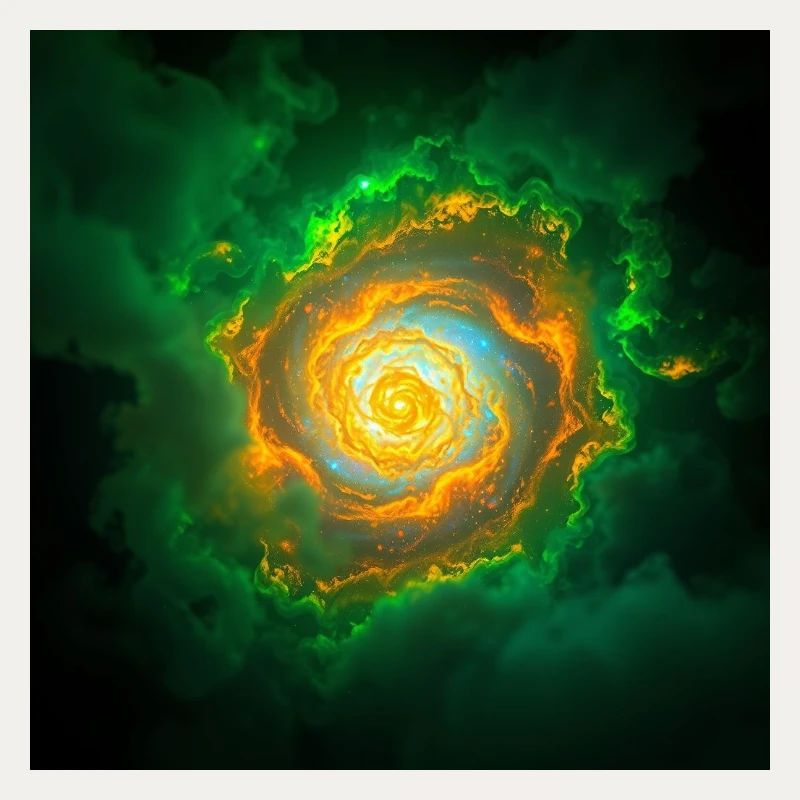 Spiral Neon Galaxy