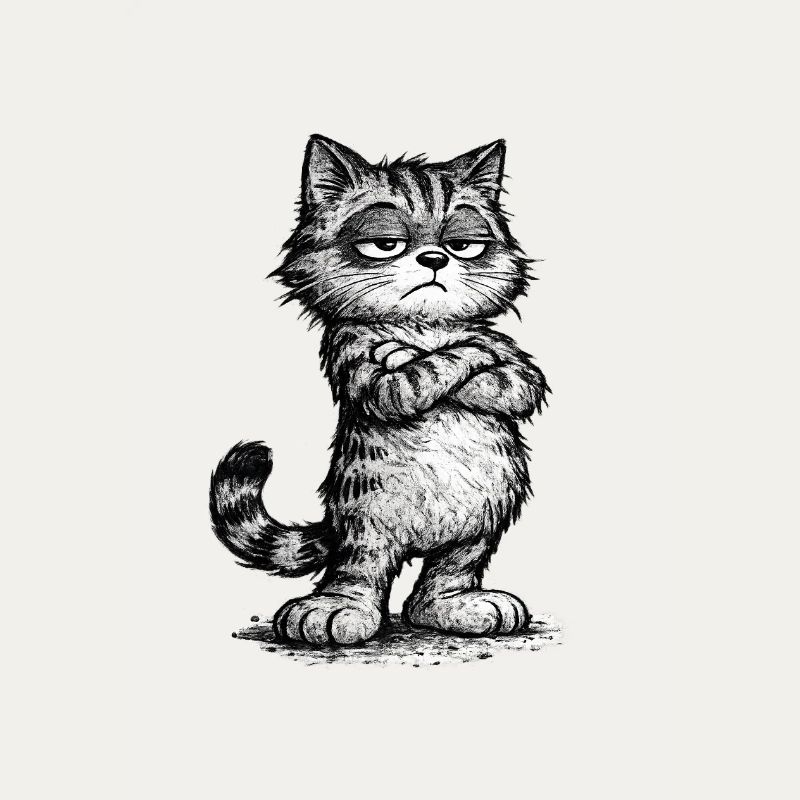 Grumpy Katze – Chef Vibes (Sketch Attitude)