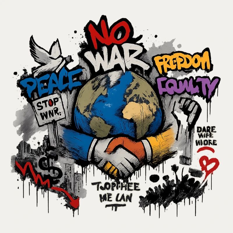 World Peace Graffiti: Connecting Hands