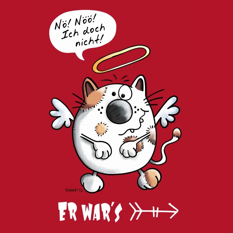 Er war's - Katze - Katzen - Engel - Comic