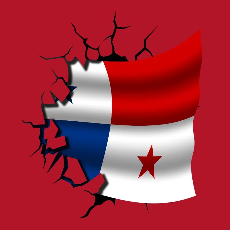 Drapeau du Panama - Panama - Drapeau Broken Design