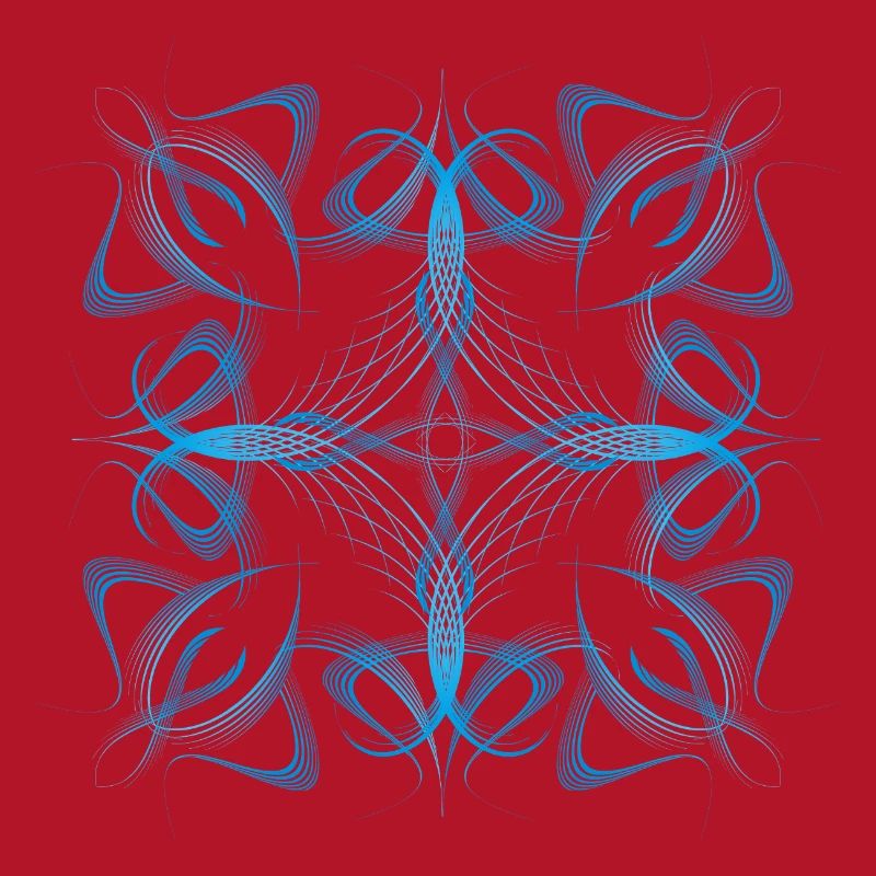 Delicate dynamic blue line pattern