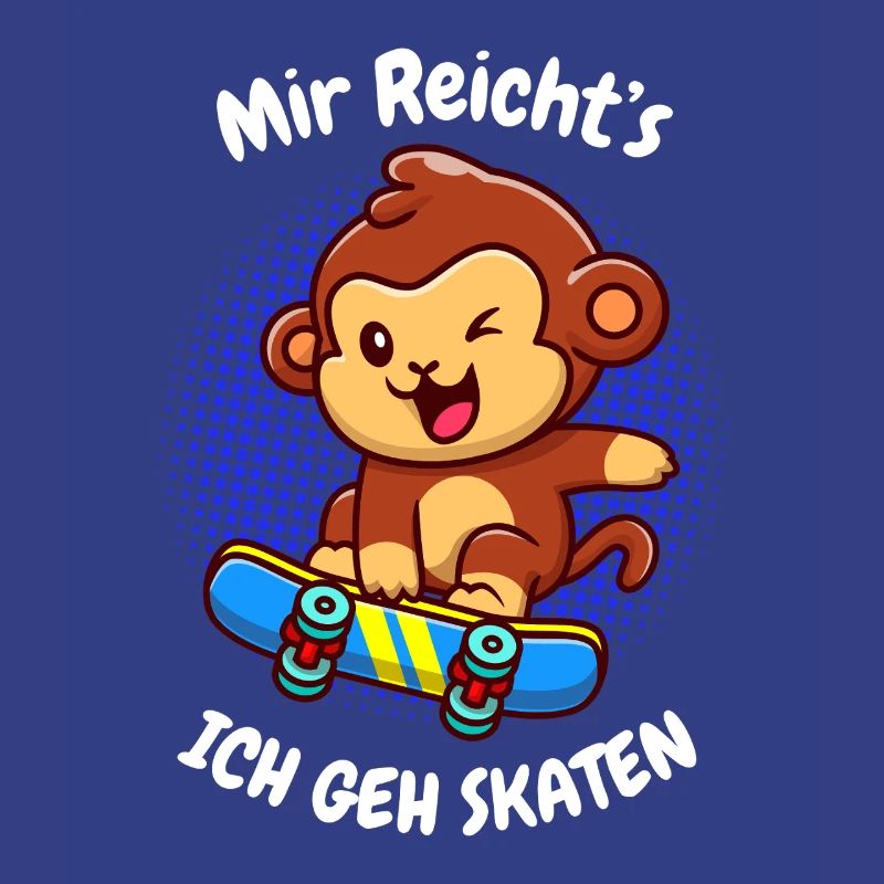 I've had enough, I'm going skating, monkey!