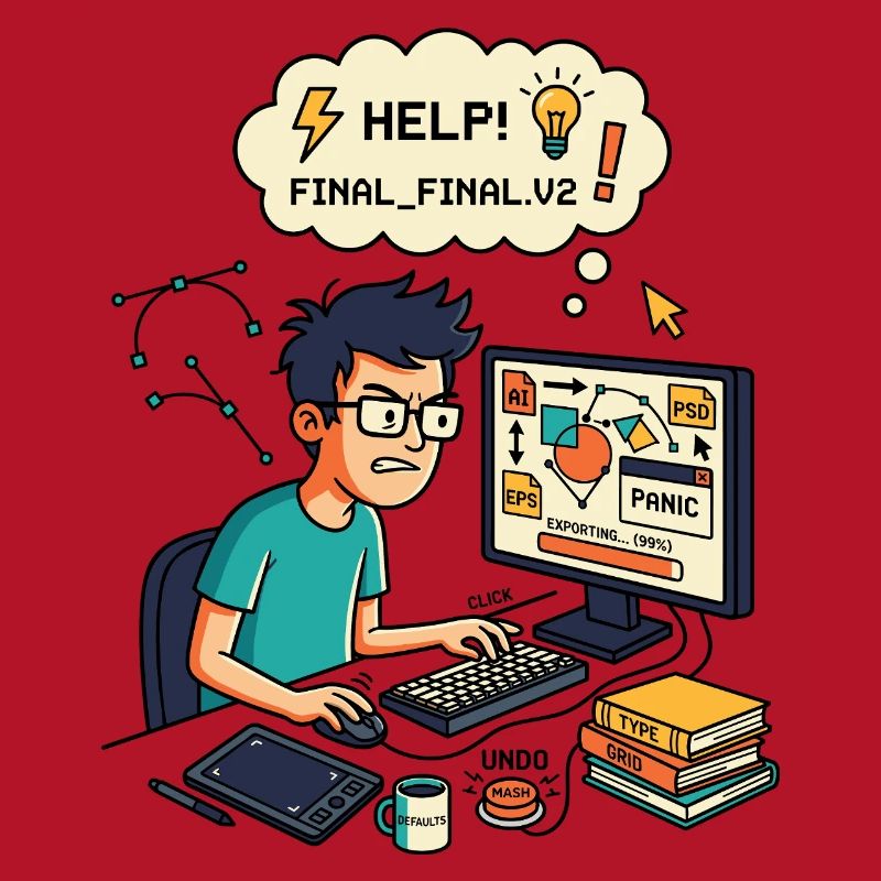 Graphiste Designer Chaos Export Panic