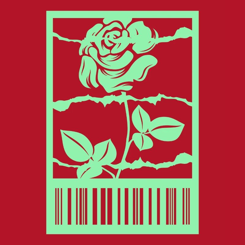 Gothic Rose Stacheldraht Strichcode Urban Style