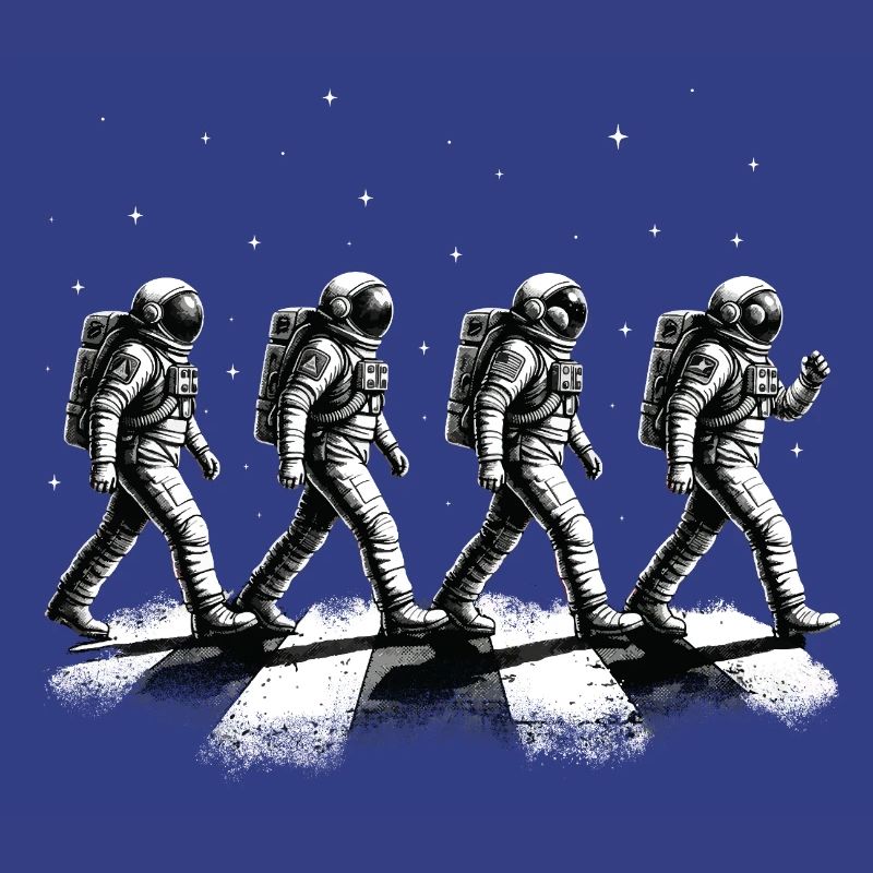Walking Astronauts Space Exploration