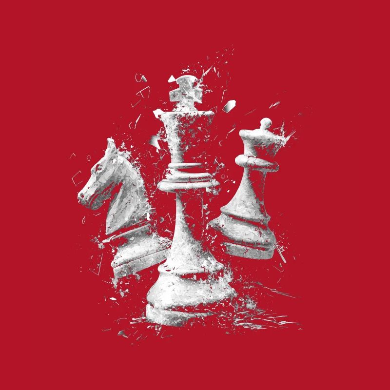 Schach Figuren Explosion Design Dynamisches Bretts