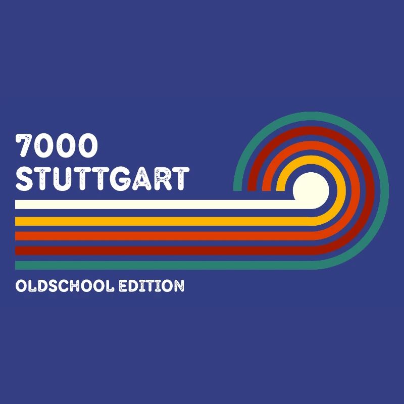 Stuttgart Retro Shirt 7000 Zip Code 80s