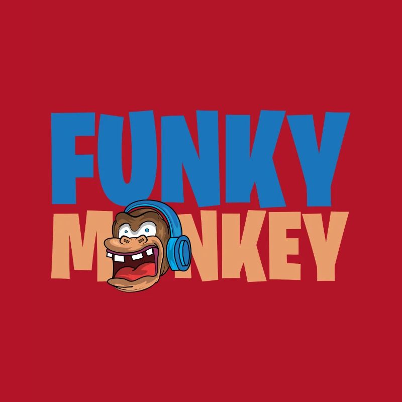 Funky Monkey Affe Kopfhoerer Geschenk