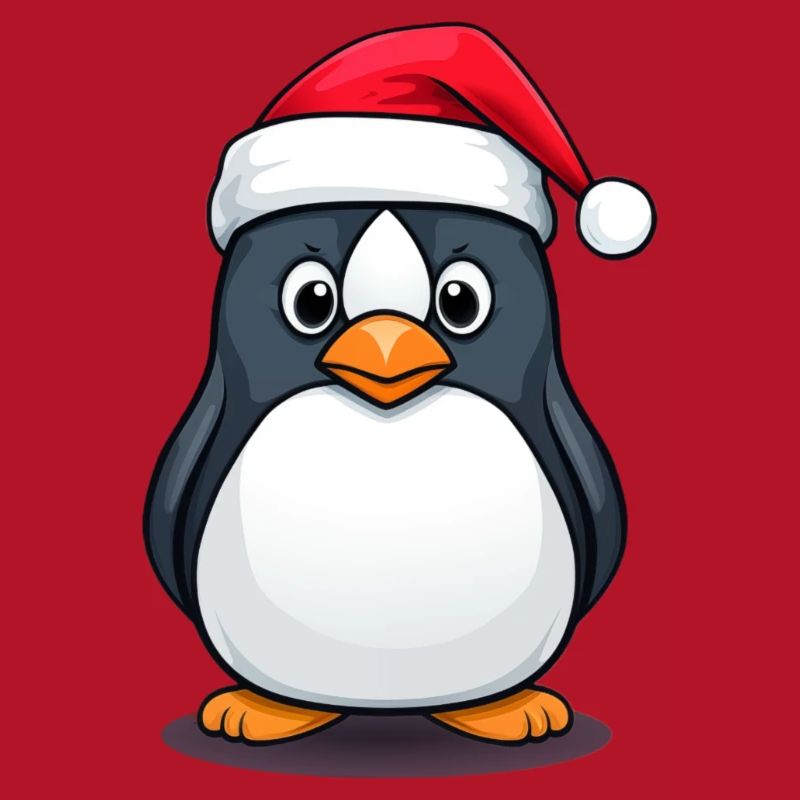 Weihnachtsmann Pinguin