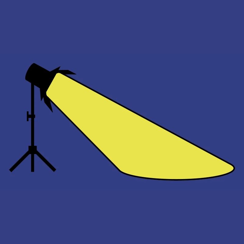 Projecteurs sur support avec cône de lumière bicolore