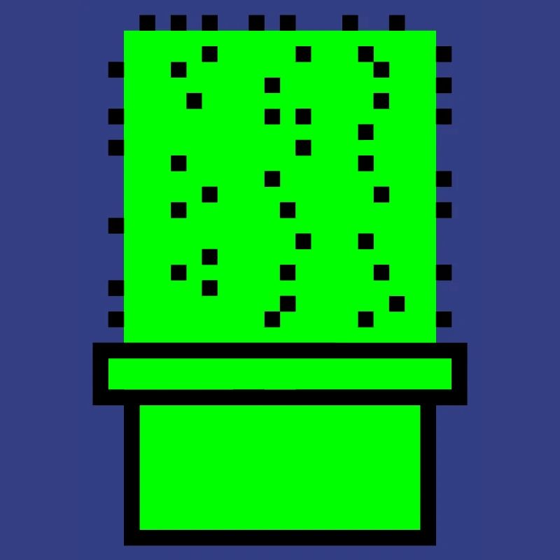 Cactus Cactus Rétro Jeu Vidéo Pot De Fleur Pixel