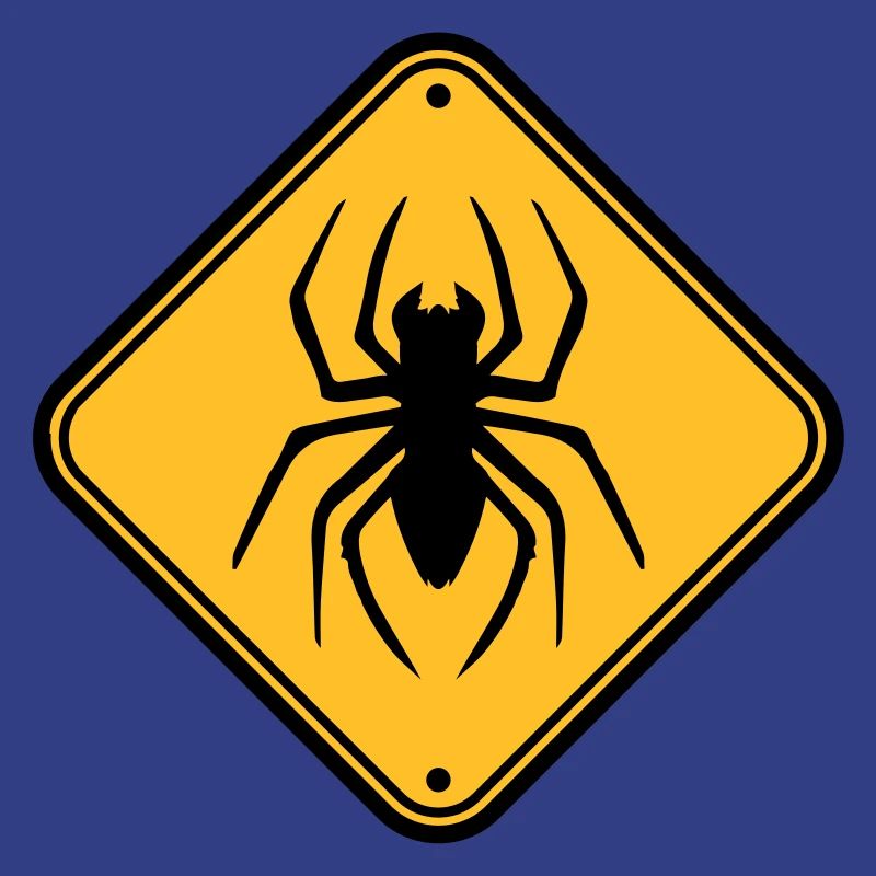 shield warning caution hazard caution zone spider