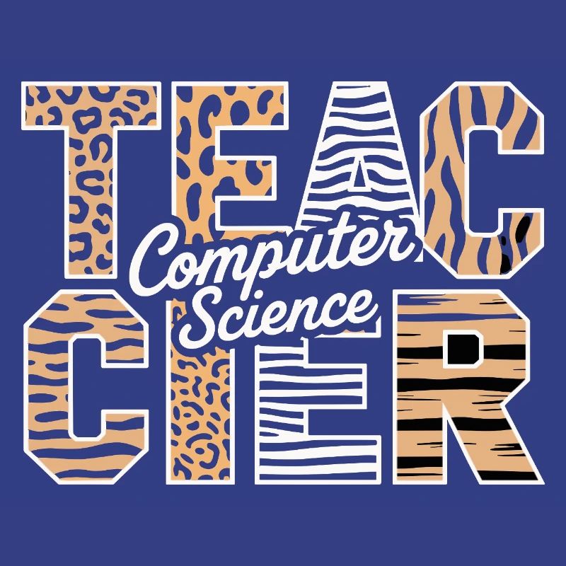 Computer Science Lehrer Tiermuster Stil