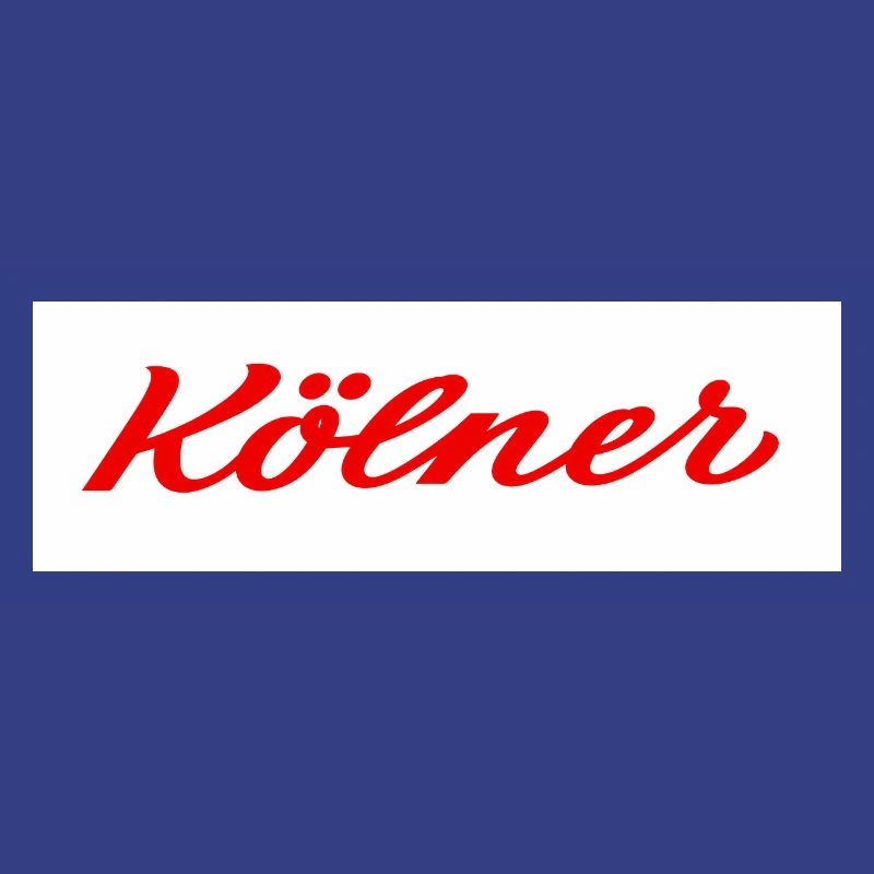 Kölner Roter Script-Logo Print