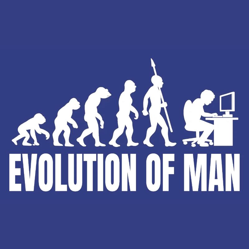 Programmer Computer Freak Evolution Retro