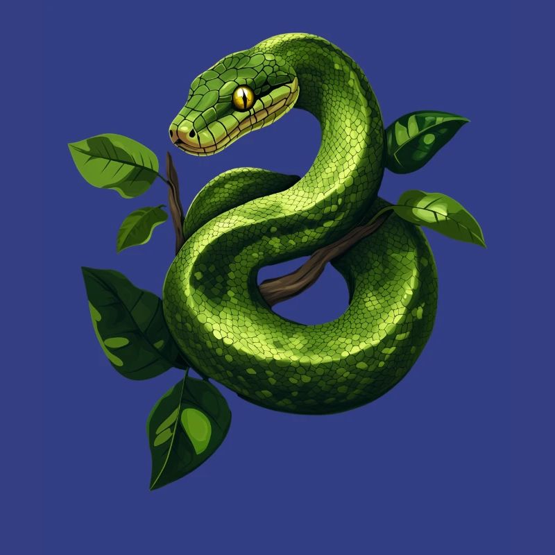 Green Tree Python Snakes Lover Terrarium