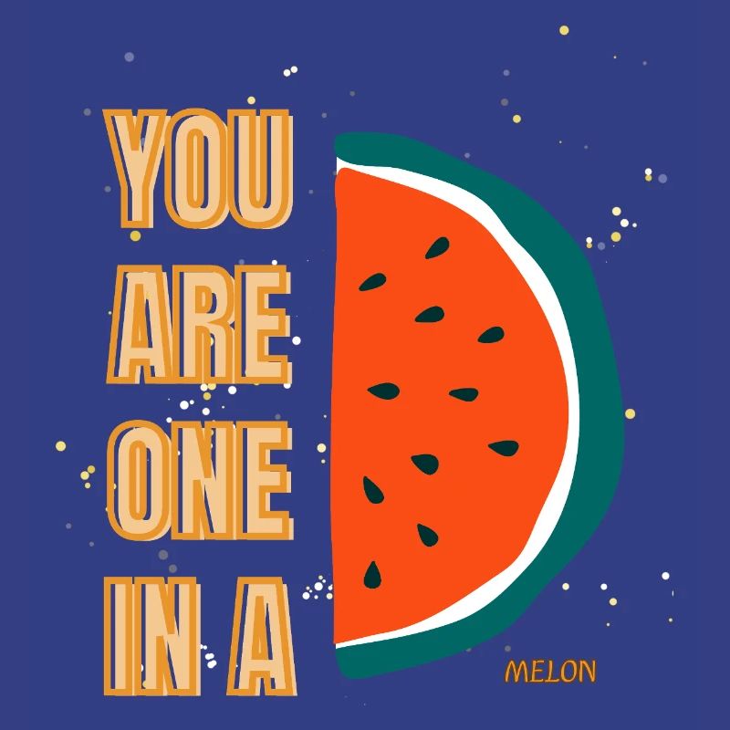 C’est drôle, tu es un dans une pastèque, pastèque, fruit de jeu de mots