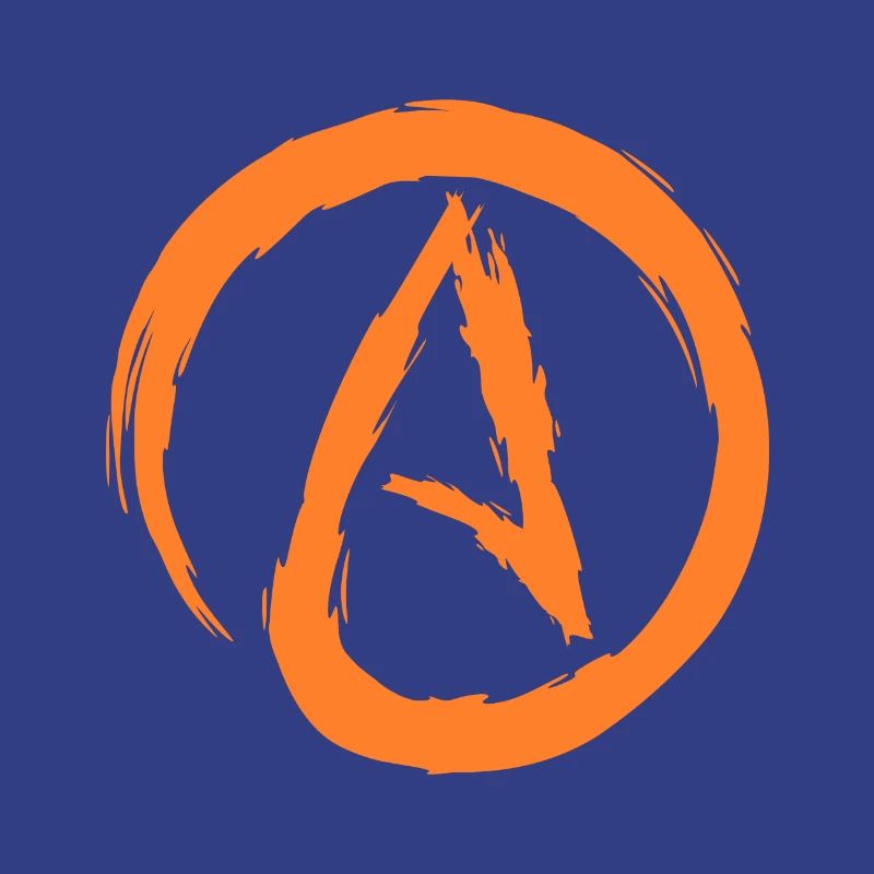 Atheism symbol atheist Darwin evolution gift