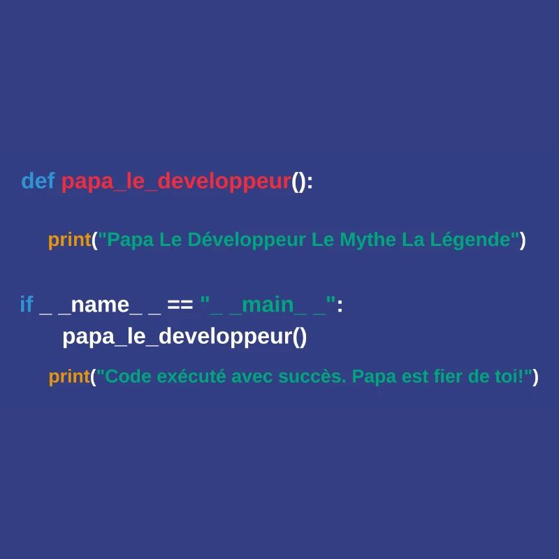 Code du programme Papa développeur
