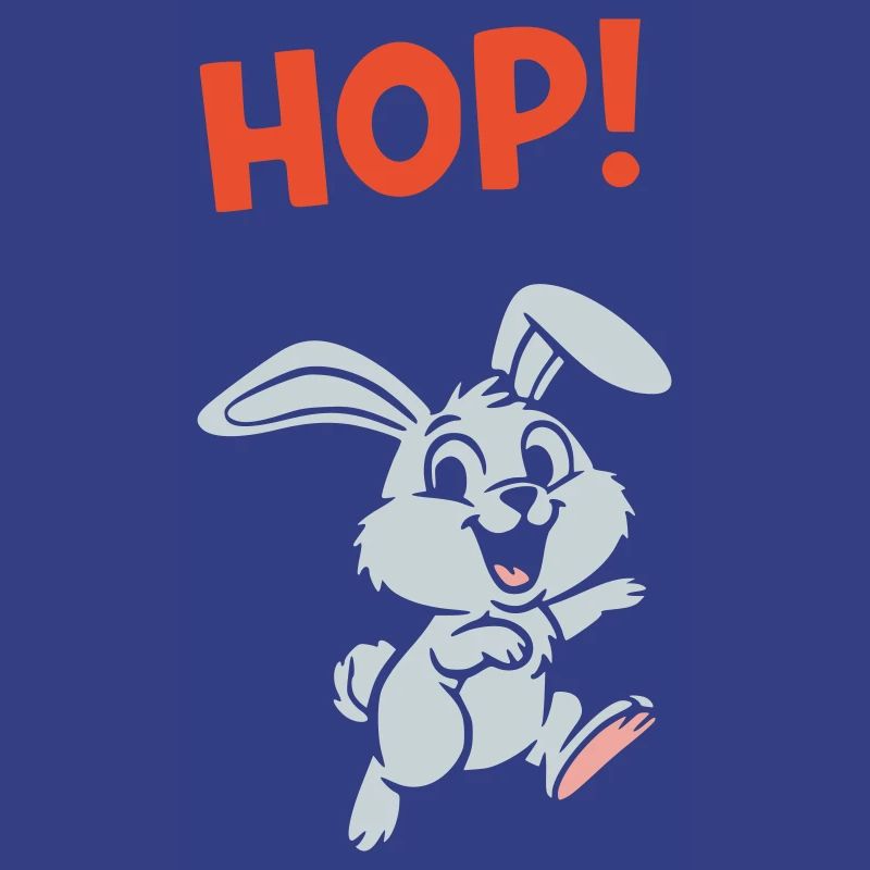 HOP! Bunny Jumping Comic Action Vector