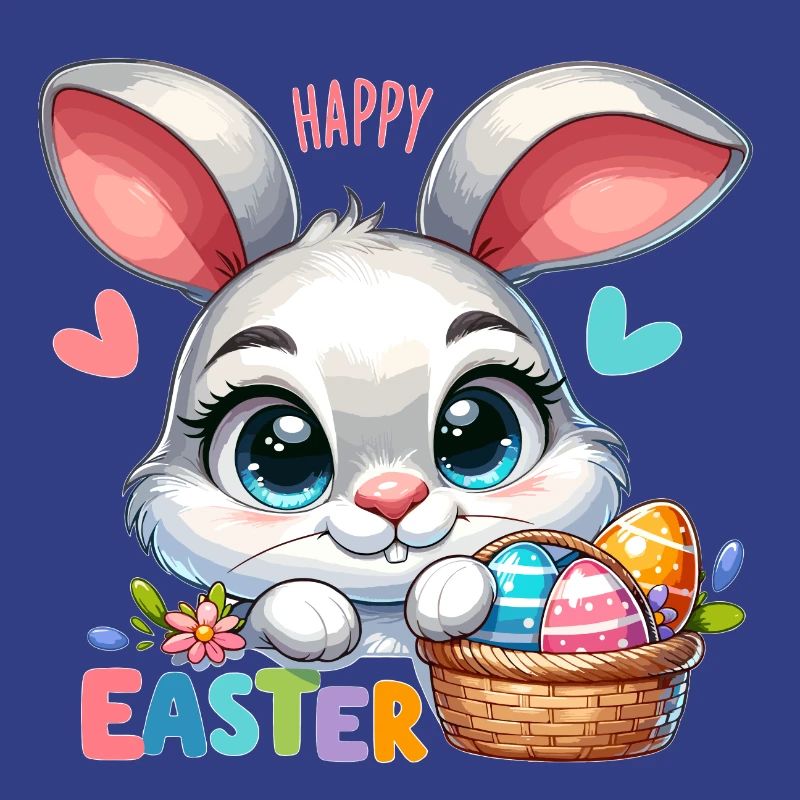 Happy Easter - Easter Bunny Illustration