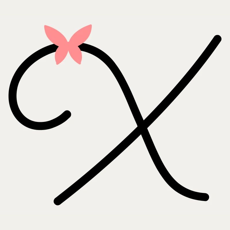 Buchstabe X Schmetterlingsbuchstabe