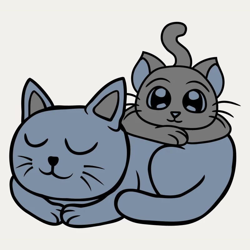 Amis 2 chats l’un sur l’autre