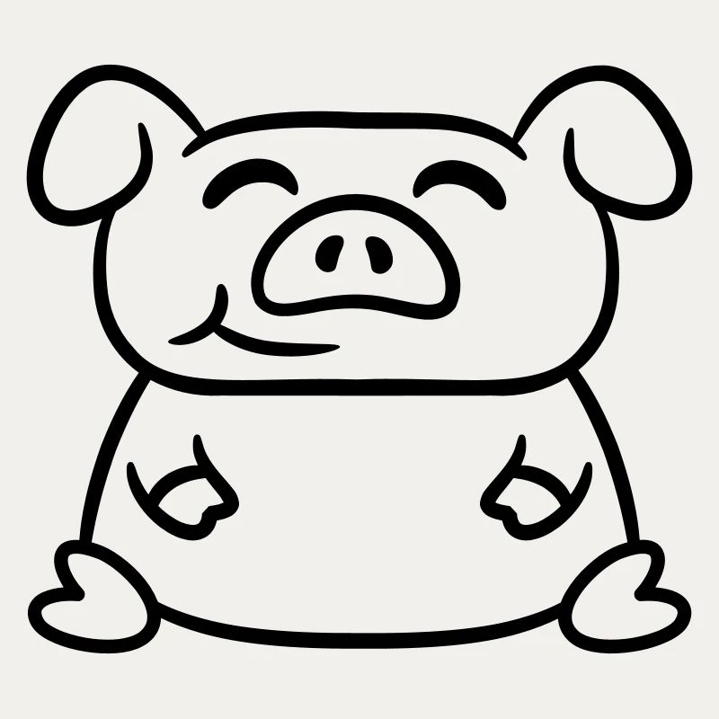 Assis Cochon Amour Petit Cochon Mignon