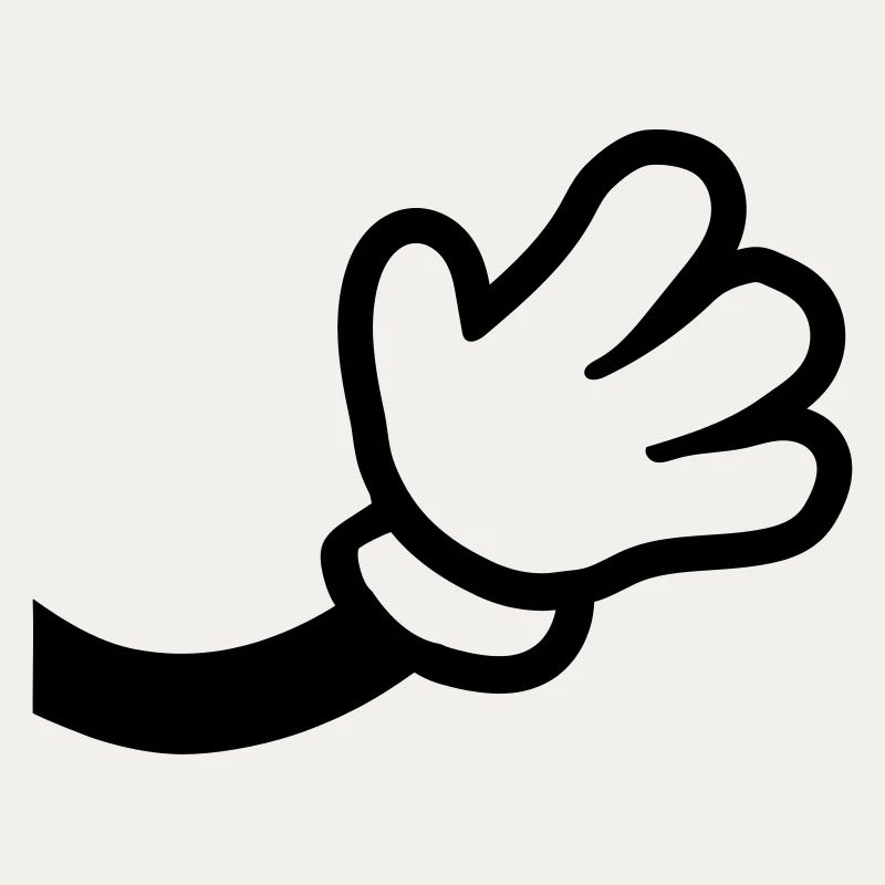 Comic Hand Winkend