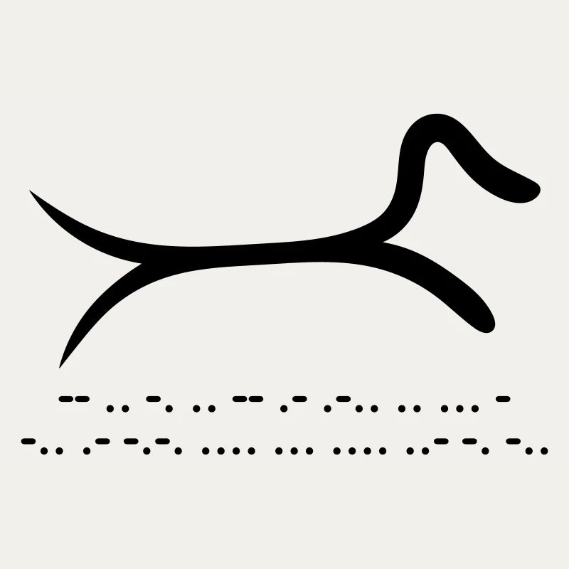 Dackel mit Morsecode